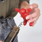 Happy Man Corkscrew Bottle Opener Wine Stopper tag1