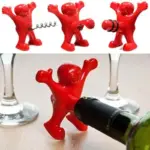 Happy Man Corkscrew Bottle Opener Wine Stopper tag1