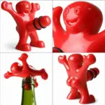 Happy Man Corkscrew Bottle Opener Wine Stopper tag1