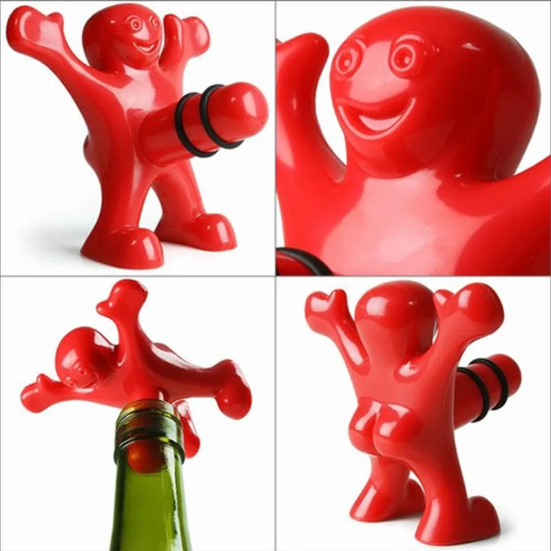 Happy Man Corkscrew - Bottle Opener, & Wine Stopper -  - #tag1#