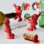 Happy Man Corkscrew Bottle Opener Wine Stopper tag1