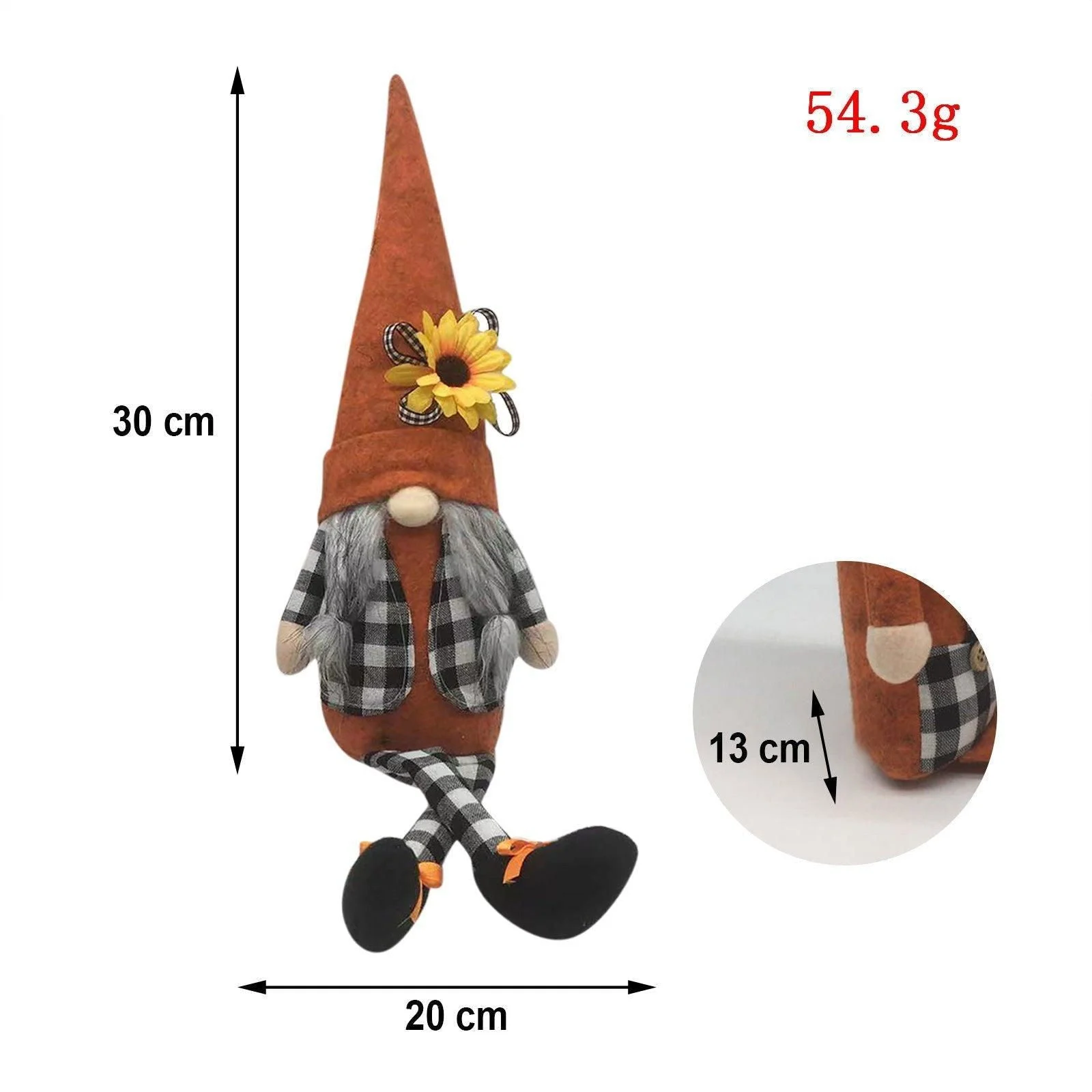 Harvest Festival Long Feet Faceless Maple Leaf Sunflower Gnomes -  - #tag1#
