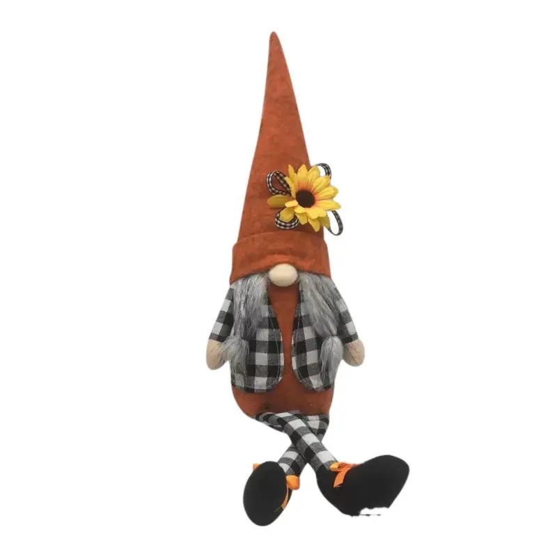 Harvest Festival Long Feet Faceless Maple Leaf Sunflower Gnomes tag1