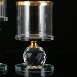 Mahogany Crystal Candleholder