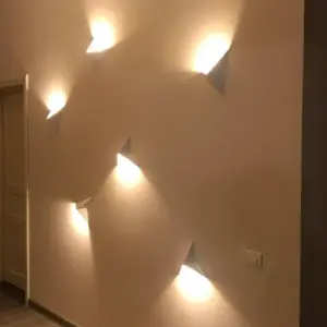 Orr Modern Minimalist Triangular LED Wall Lamp White/Black Metal