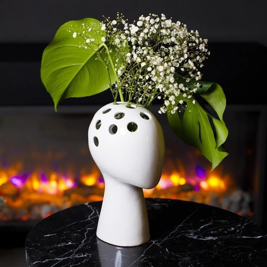 Head Shaped Flower Vase -