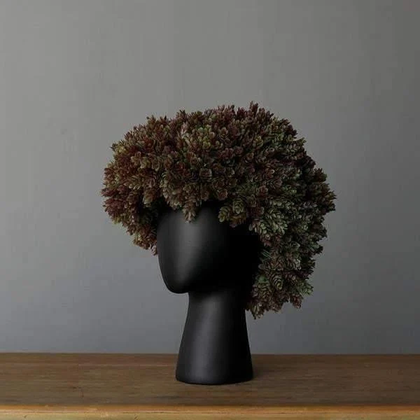 Head Shaped Flower Vase -