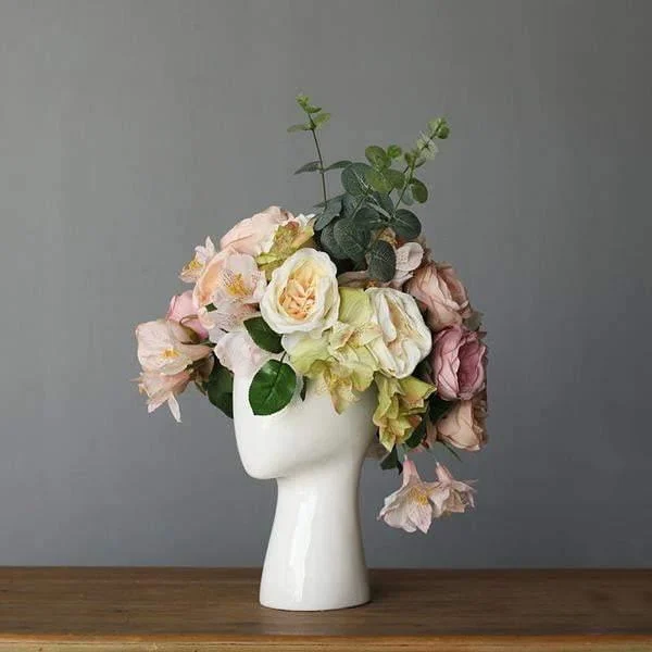 Head Shaped Flower Vase -