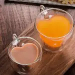 Heart shaped glass mug couple cups heat resistant drinkware