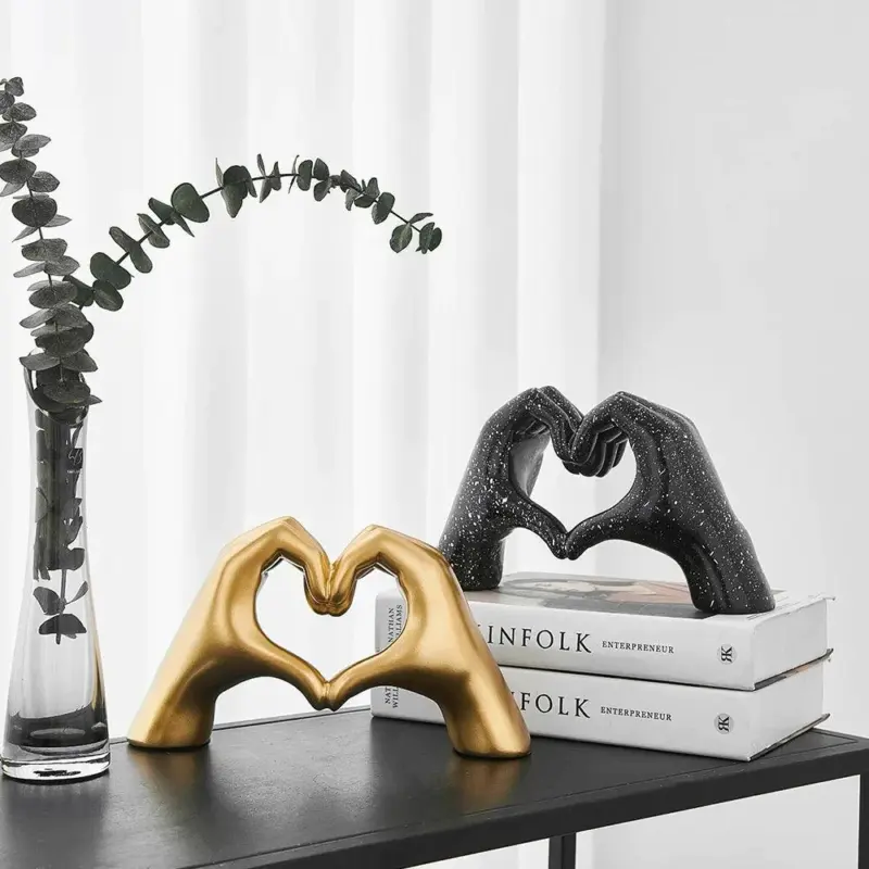 HeartHands Love Gesture Resin Ornaments