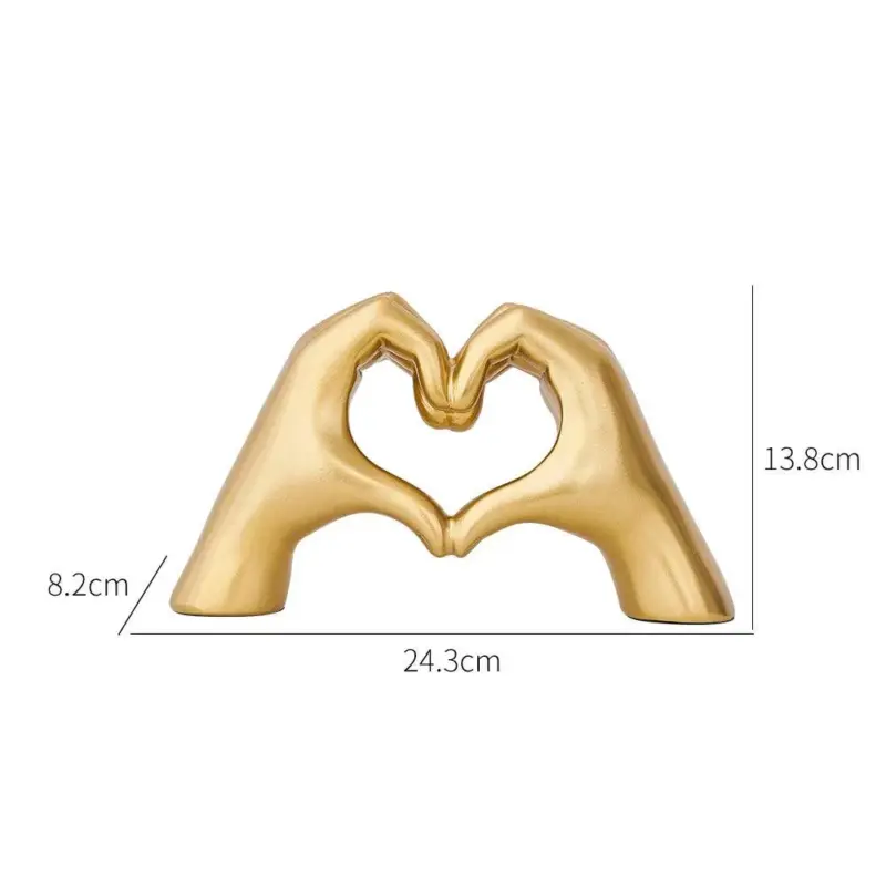 HeartHands Love Gesture Resin Ornaments
