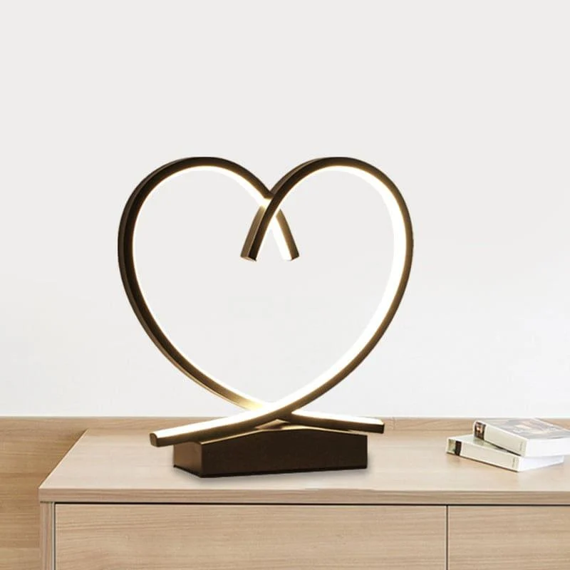 HeartWood - Wooden Bedside Table with Heart-Shaped Detail -  - #tag1#