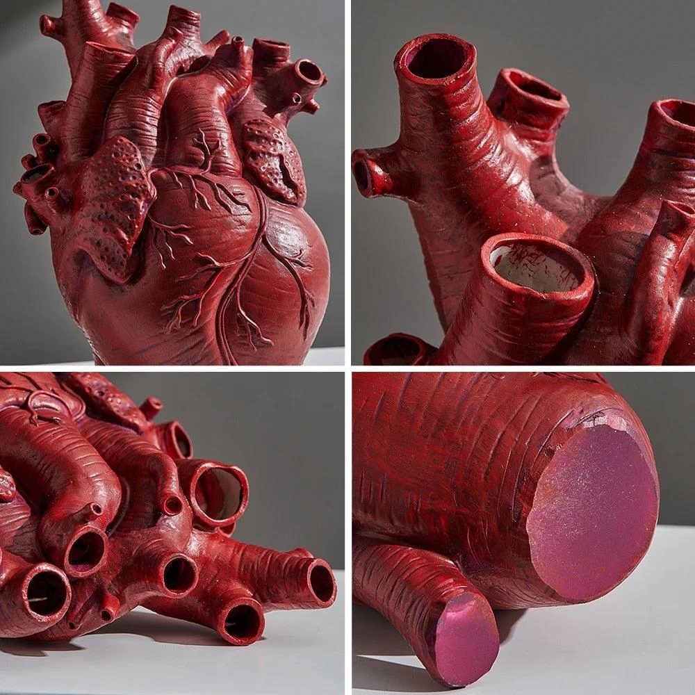 Heart Dry Plant Art Vase -