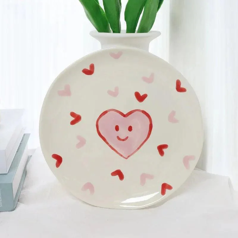 Heart Pattern Coffee Mug & Plate Set -  - #tag1#
