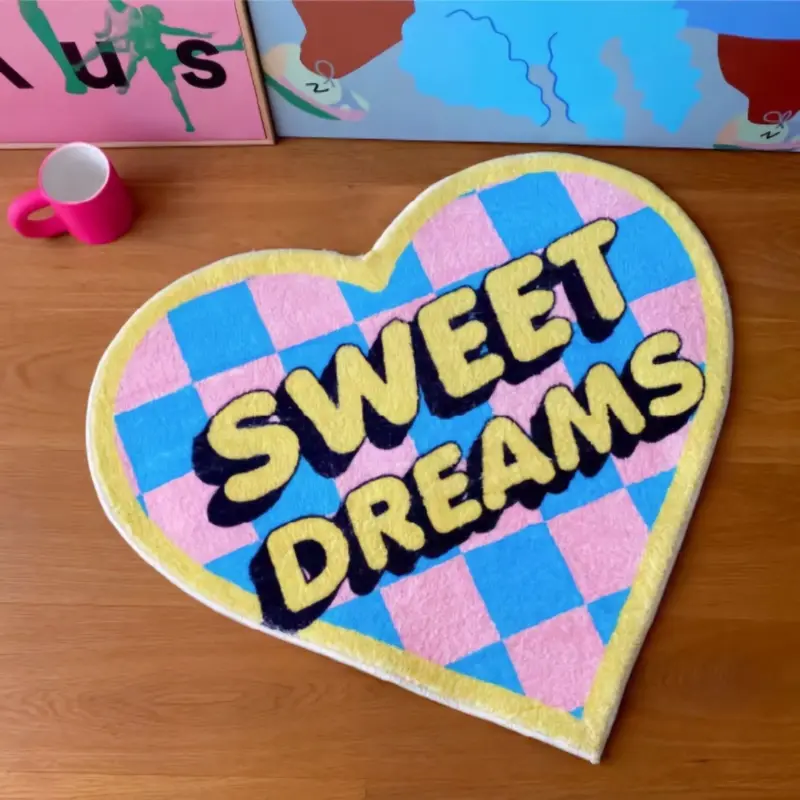 Heart Shaped Soft Fluffy Rug tag1