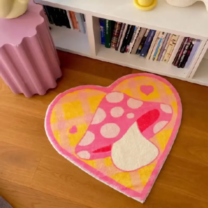 Heart Shaped Soft Fluffy Rug tag1