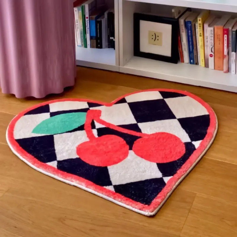 Heart Shaped Soft Fluffy Rug tag1