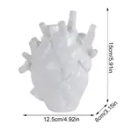 Heartfelt Harmony Resin Black White Heart Vase