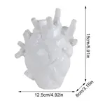 Heartfelt Harmony Resin Black White Heart Vase