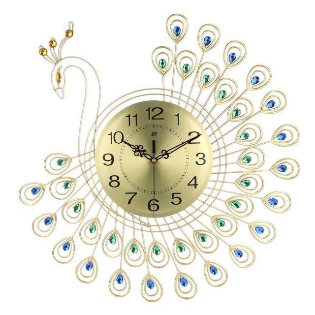 Heat Chinese Creative Simple Modern Home Clock 3d Peacock Wall Clock Living Room Mute Clock Fashion 39102905 3be3 4b5f A3a9 48b66faf66a8