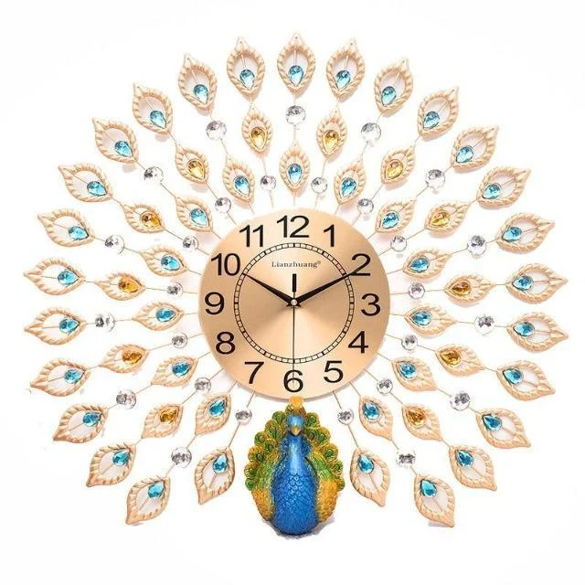 Heat Chinese Creative Simple Modern Home Clock 3d Peacock Wall Clock Living Room Mute Clock Fashion B9f087f0 B49b 4bf2 97f3 7e312a0f34ea