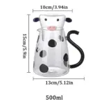 Heat Resistant Cartoon Cow Shape Tea Pot Cup Set tag1