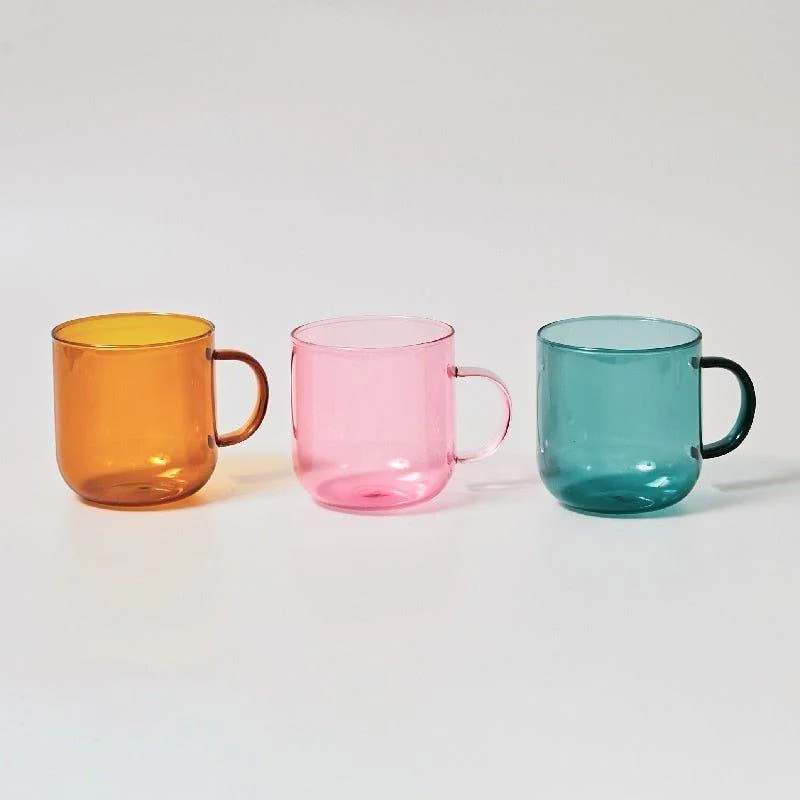 Heat Resistant Coloured Glass Coffee Cup -  - #tag1#