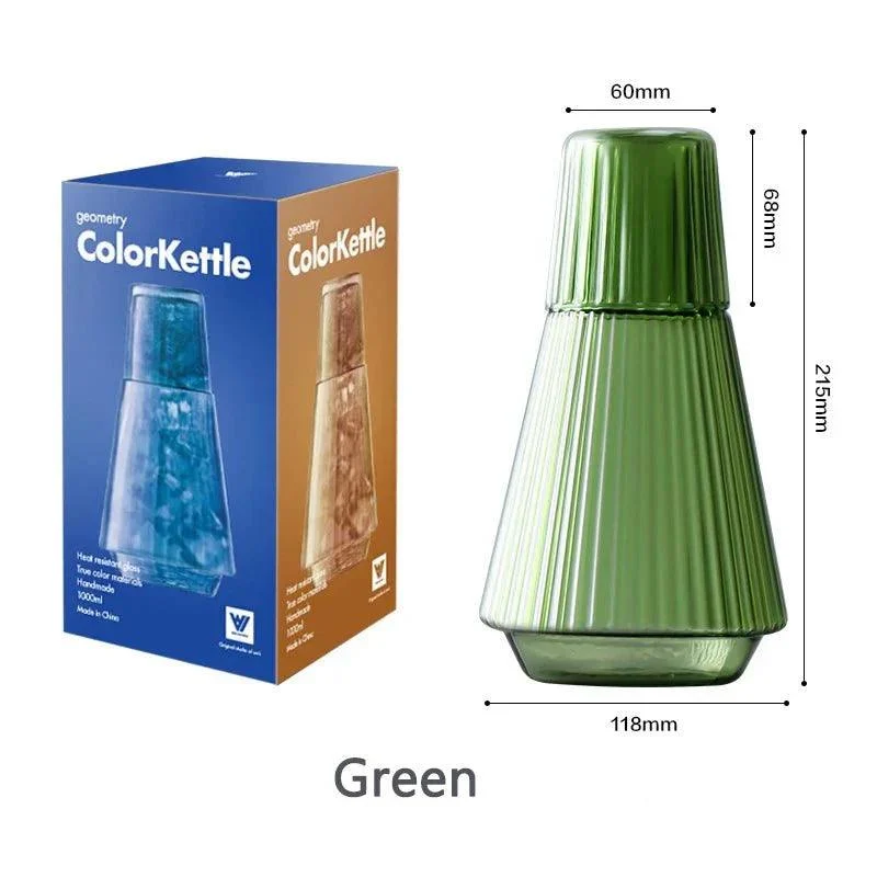 Heat Resistant Coloured Glass Jug & Cup Set -  - #tag1#