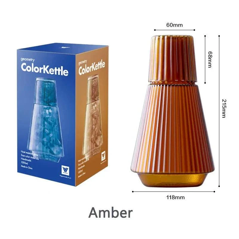 Heat Resistant Coloured Glass Jug & Cup Set -  - #tag1#