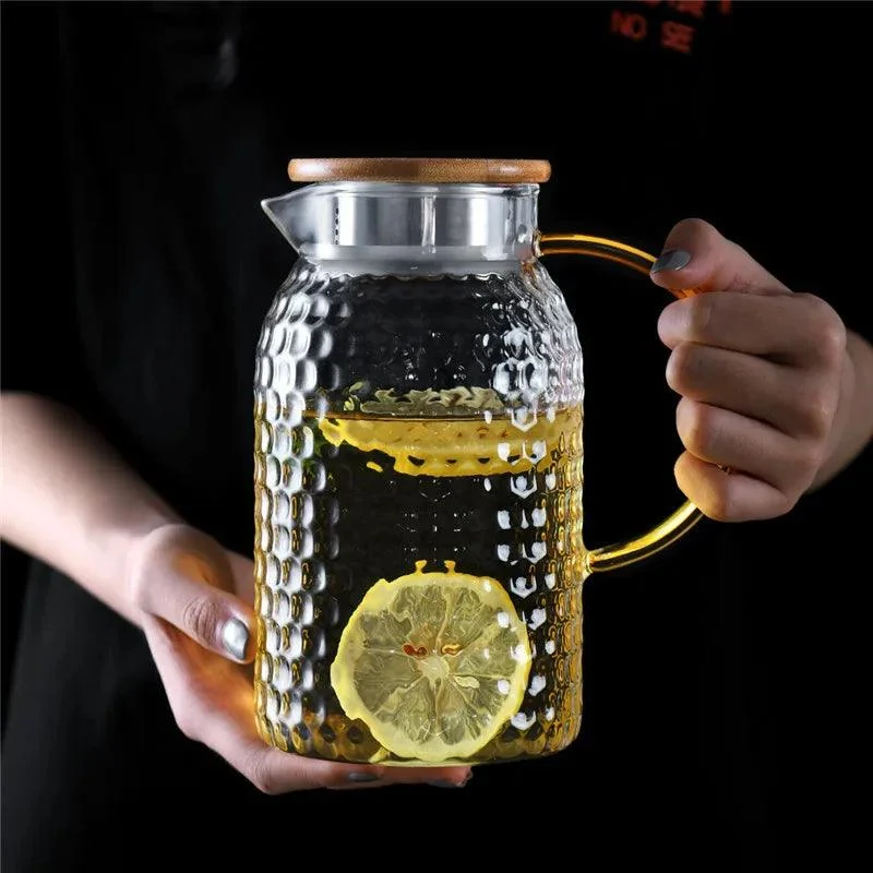 Heatproof Stippled Glass Jug -