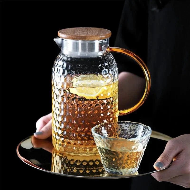 Heatproof Stippled Glass Jug -