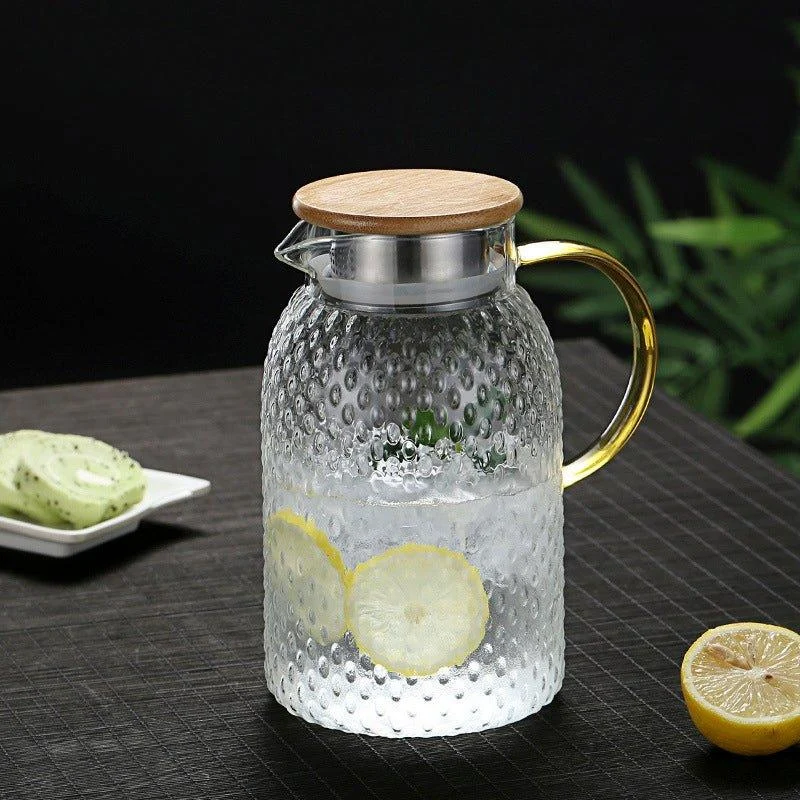 Heatproof Stippled Glass Jug -