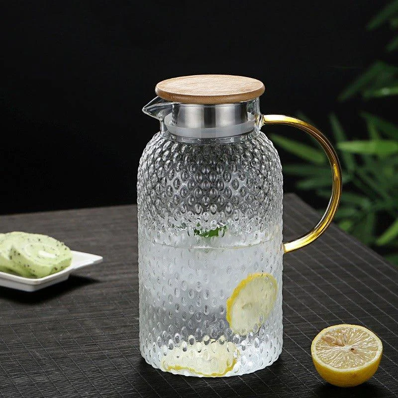 Heatproof Stippled Glass Jug -