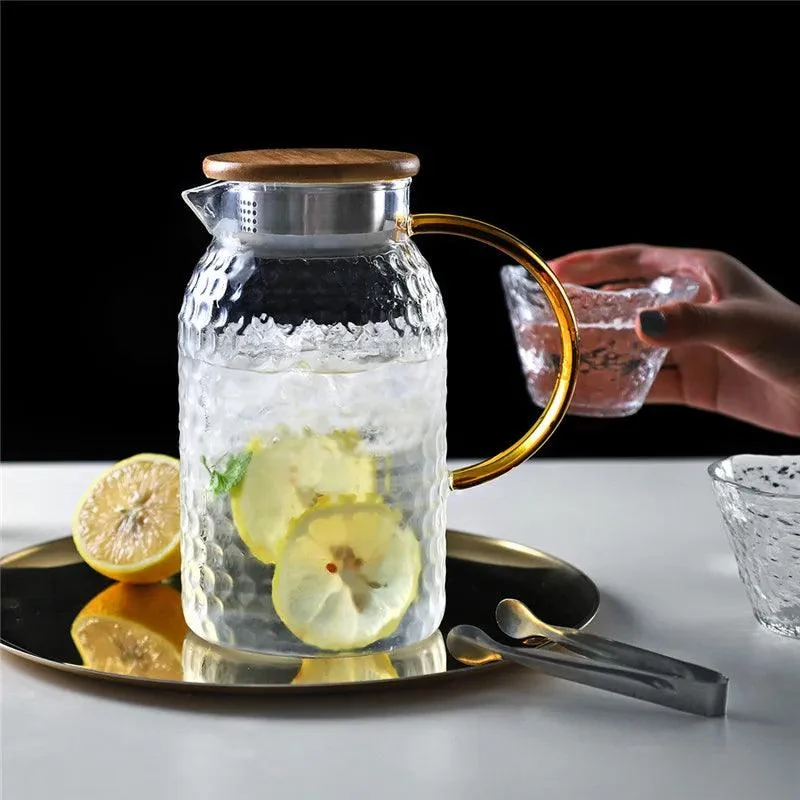 Heatproof Stippled Glass Jug -