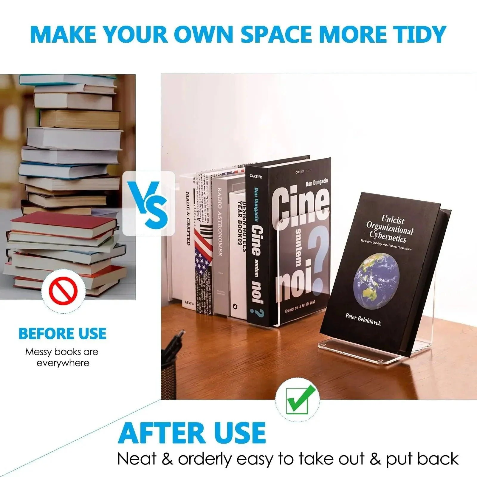 Heavy Duty Acrylic Bookends -  - #tag1#