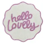 Hello Lovely Round Rug tag1