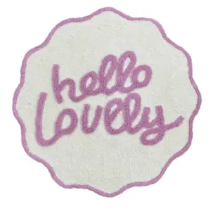 "Hello Lovely" Round Rug