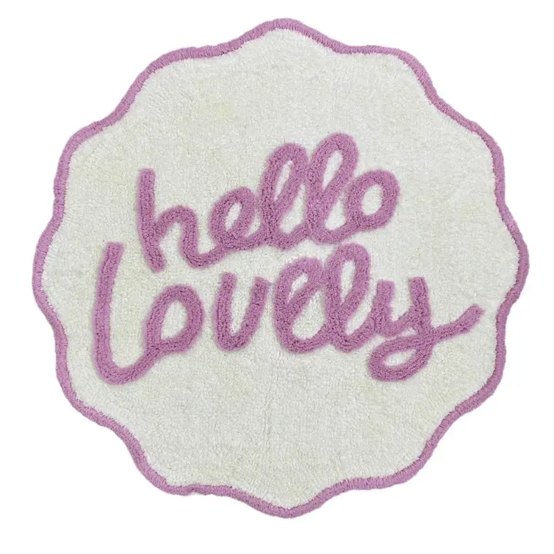Hello Lovely Round Rug tag1