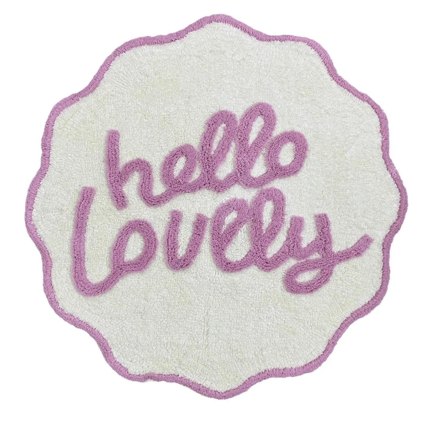 "Hello Lovely" Round Rug -  - #tag1#