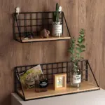HempHaven Creative Modern Wooden Wall Shelf tag1