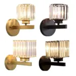 Herbert Modern LED Wall Lamp Indoor Black Bedroom Crystal Metal tag1