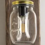 Heritage Lantern Wall Lamp Bedroom Living Room Wood and Metal tag1