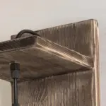 Heritage Lantern Wall Lamp Bedroom Living Room Wood and Metal tag1