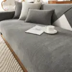 Herringbone Chenille Fabric Furniture Protector Sofa Cover tag1