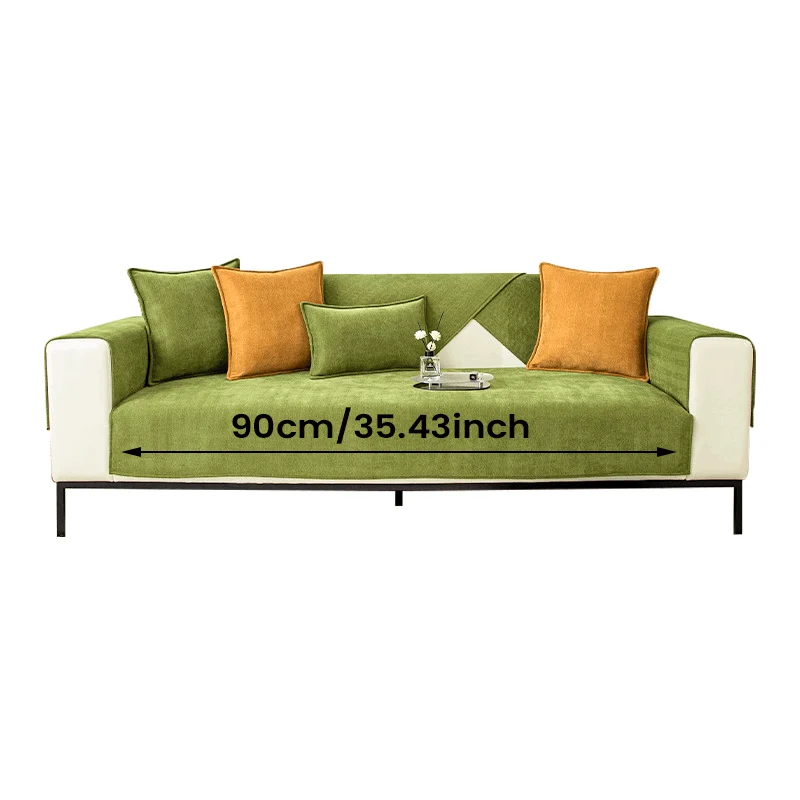 Herringbone Chenille Fabric Furniture Protector Sofa Cover -  - #tag1#