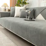 Herringbone Chenille Fabric Furniture Protector Sofa Cover tag1