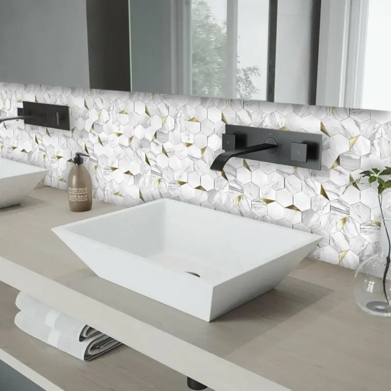 Hexagon Peel and Stick Wall Tiles tag1