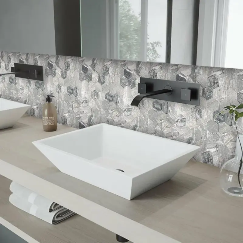 Hexagon Peel and Stick Wall Tiles tag1