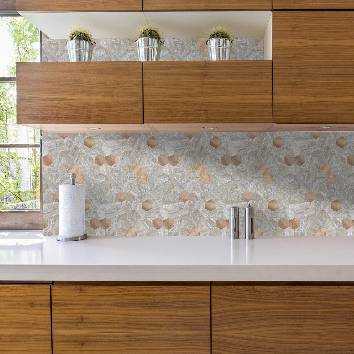 Hexagon Peel and Stick Wall Tiles -  - #tag1#