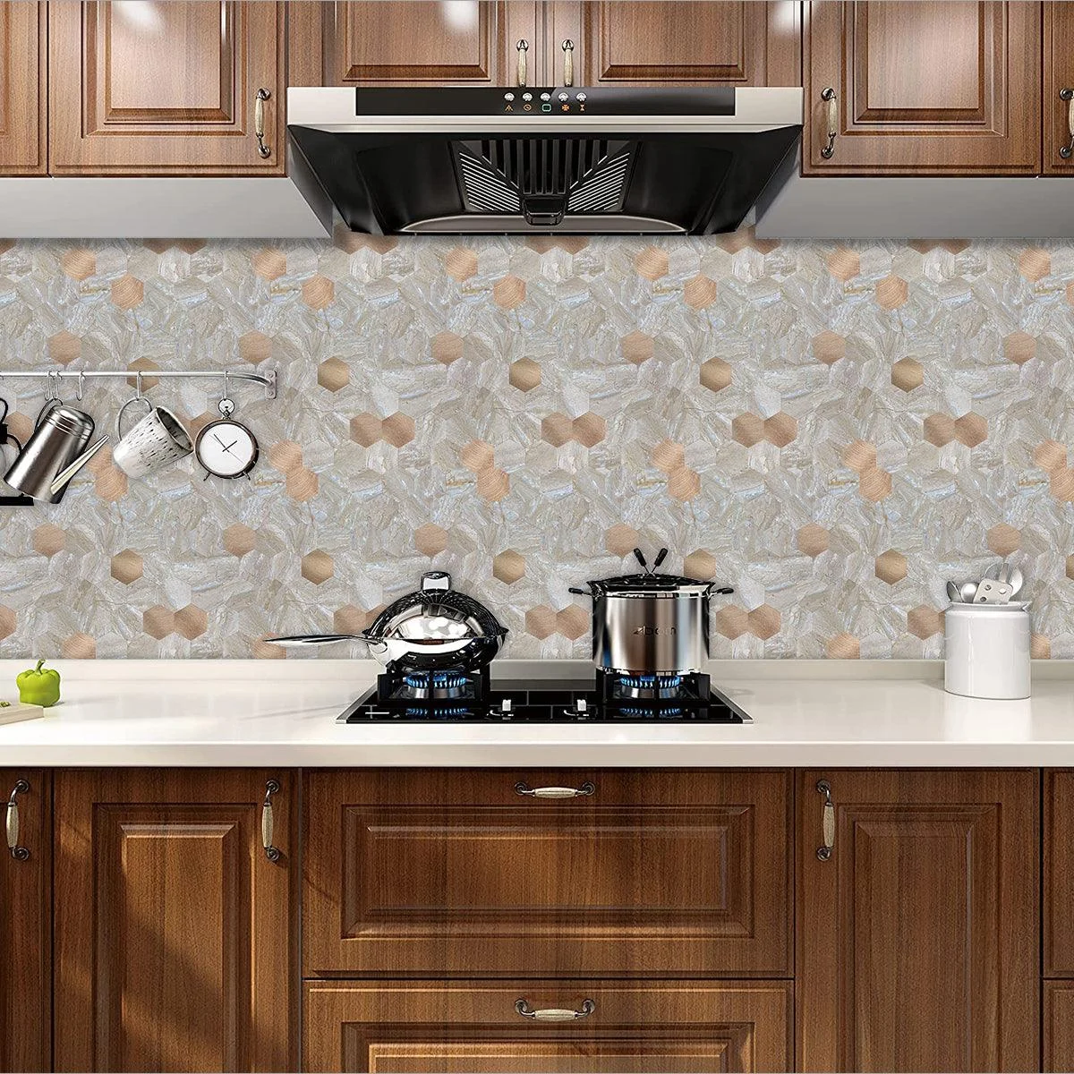 Hexagon Peel and Stick Wall Tiles -  - #tag1#